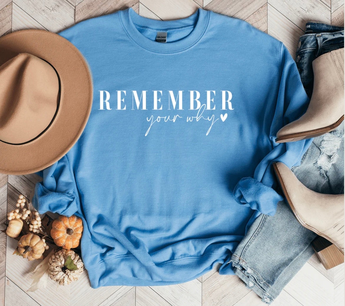Remember Your Why Graphic Sweatshirt