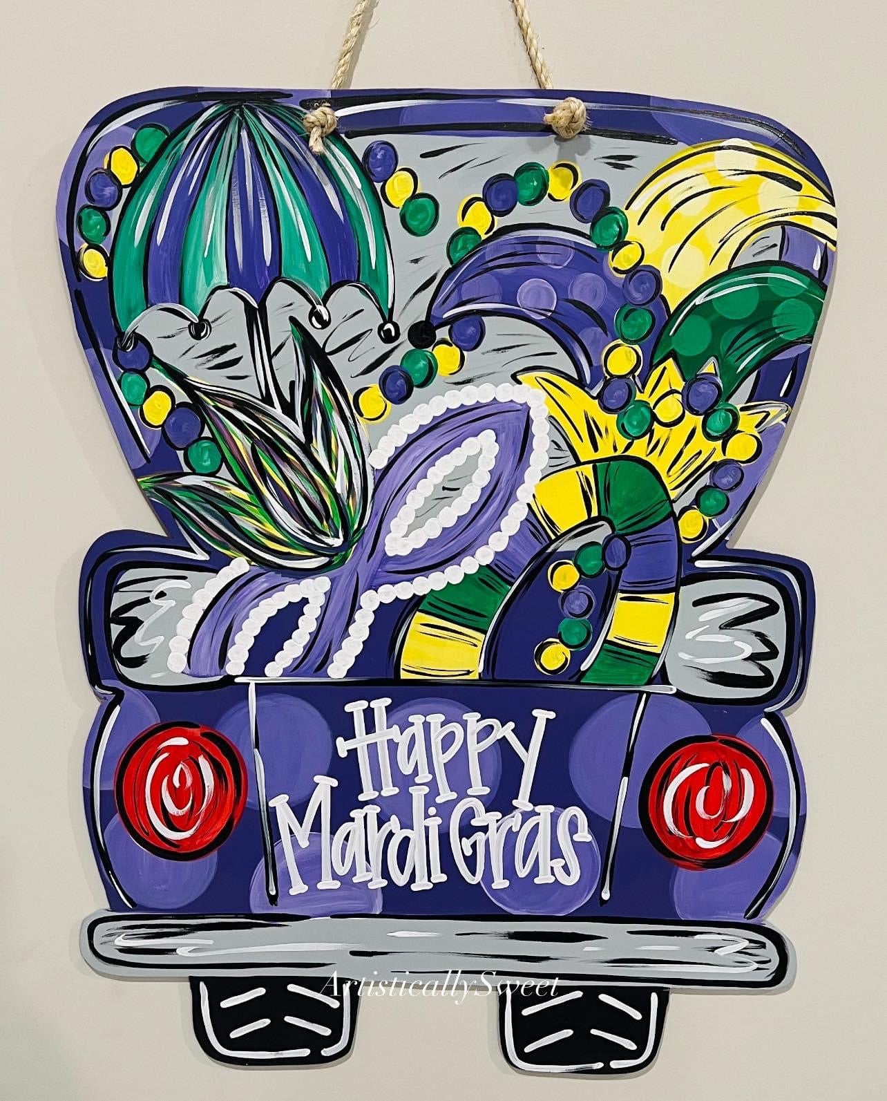 All Things Mardi Gras Truck Door Hanger