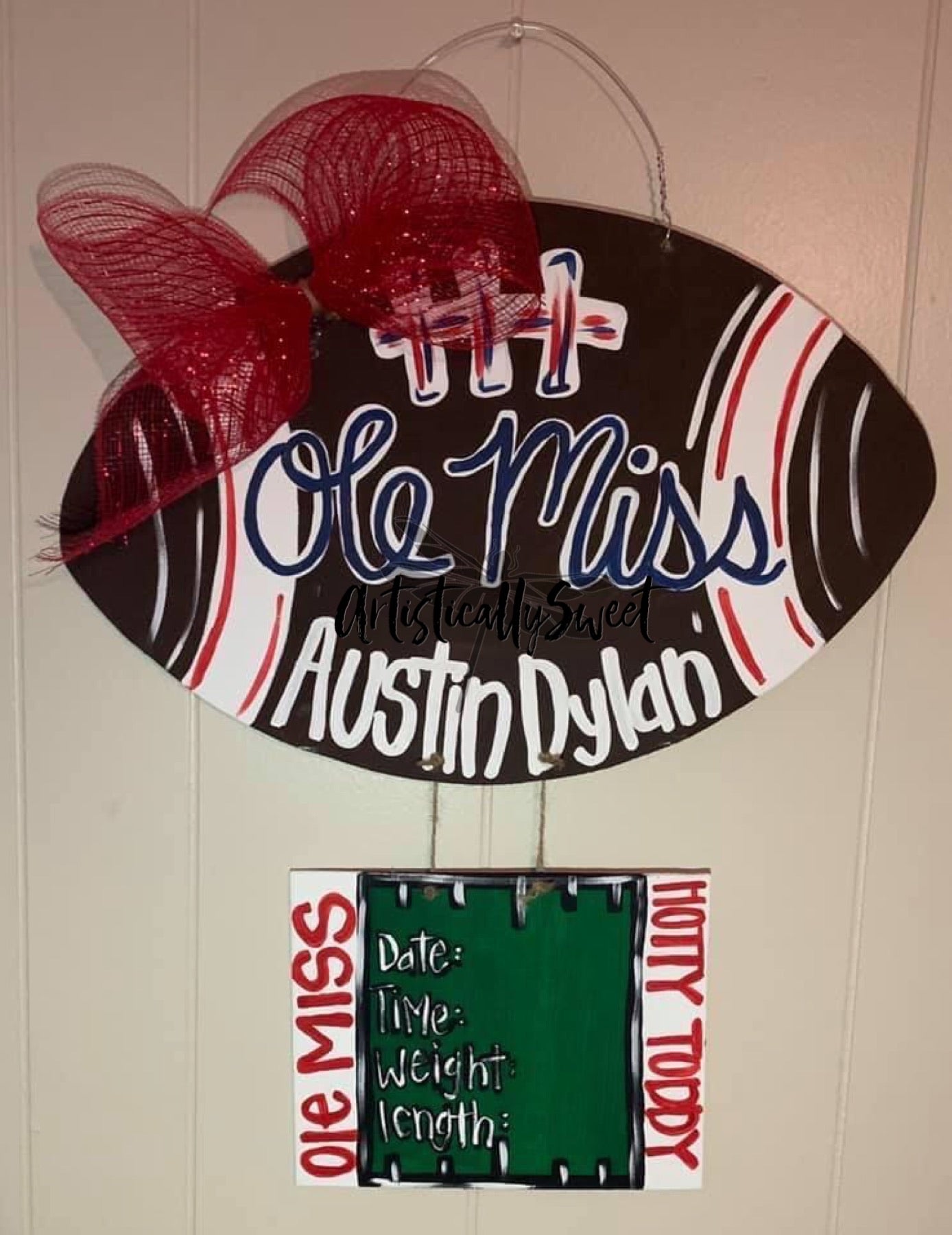 Custom Football Hospital Hanger