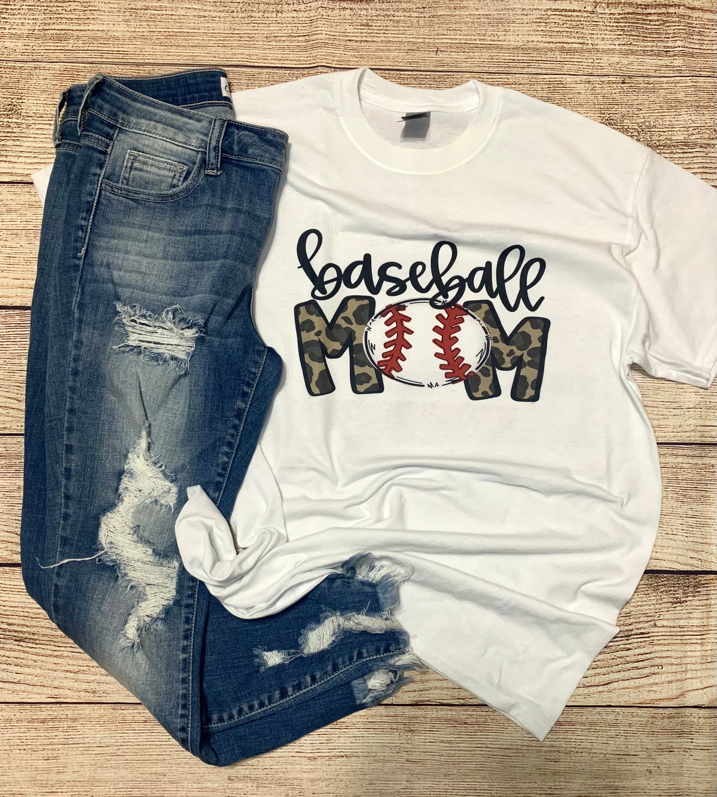 Leopard Baseball Mom