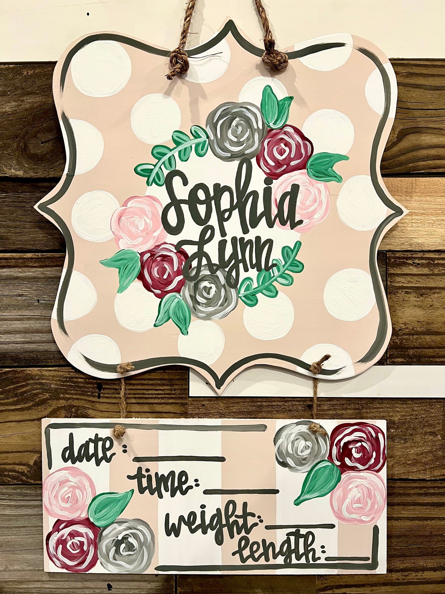 Scalloped Polka Dot Floral Hospital Hanger