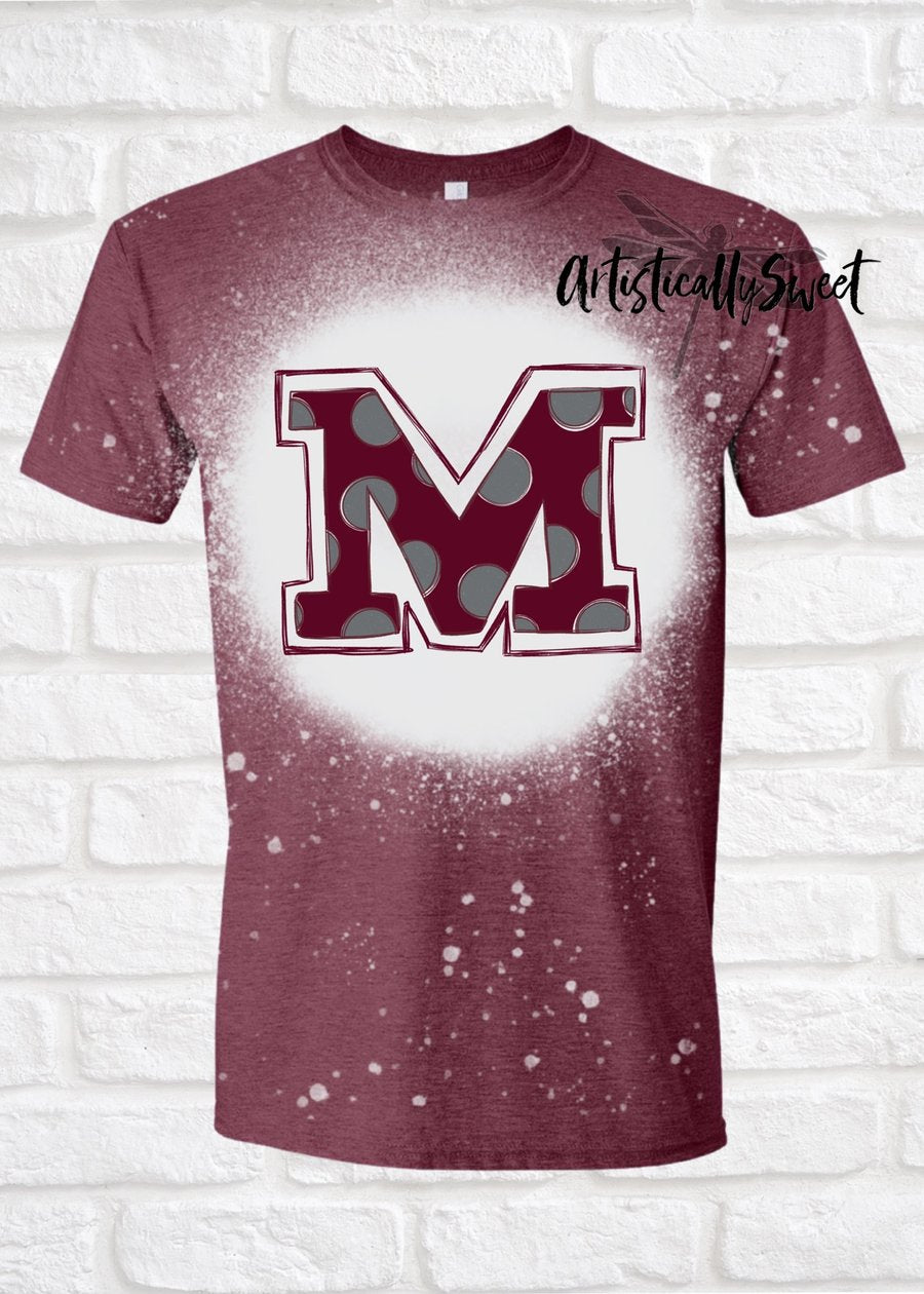 College Theme Bleached Comfy Tee