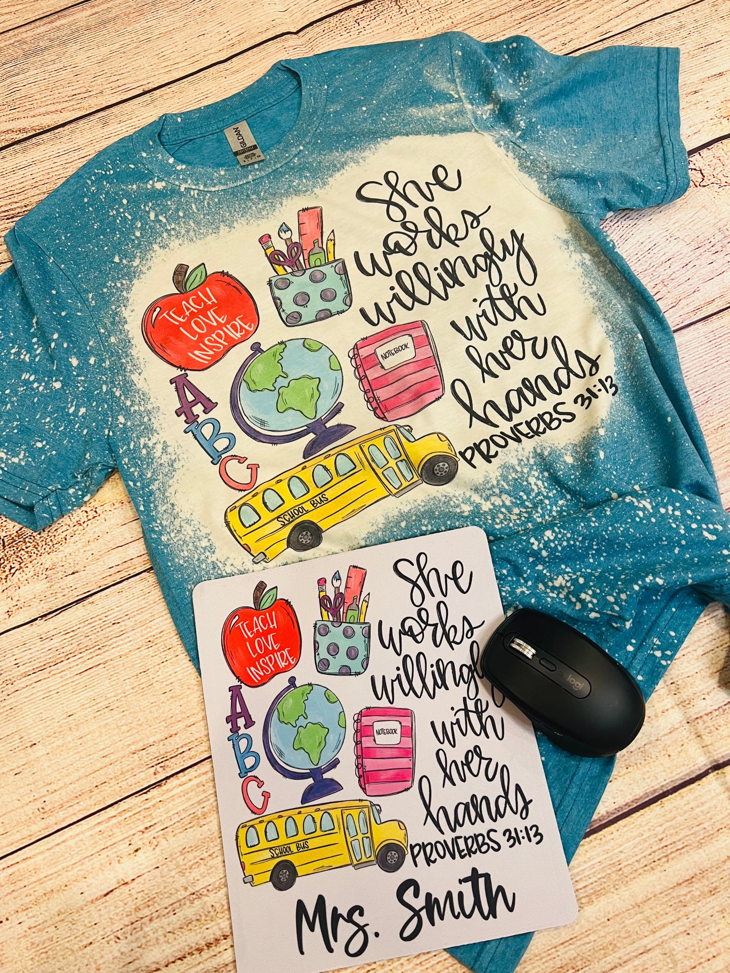 Teacher Tee & Mouse Pad Gift Set