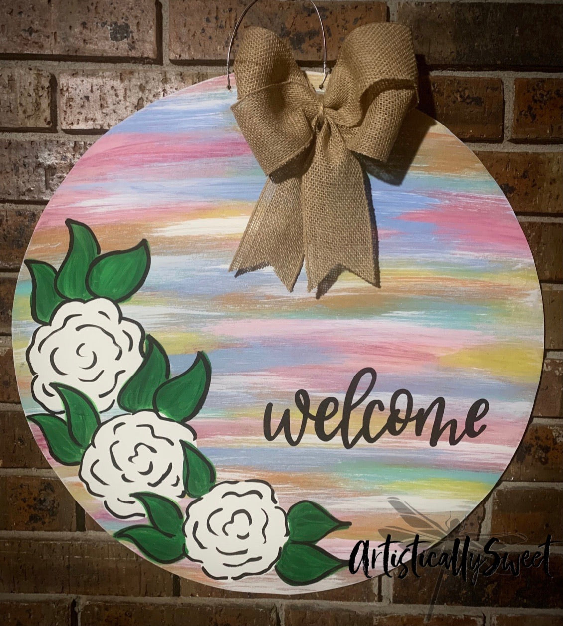 Multi color Magnolia welcome