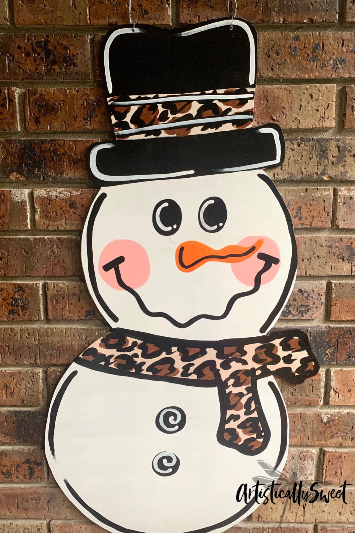 Leopard Scarf Snowman