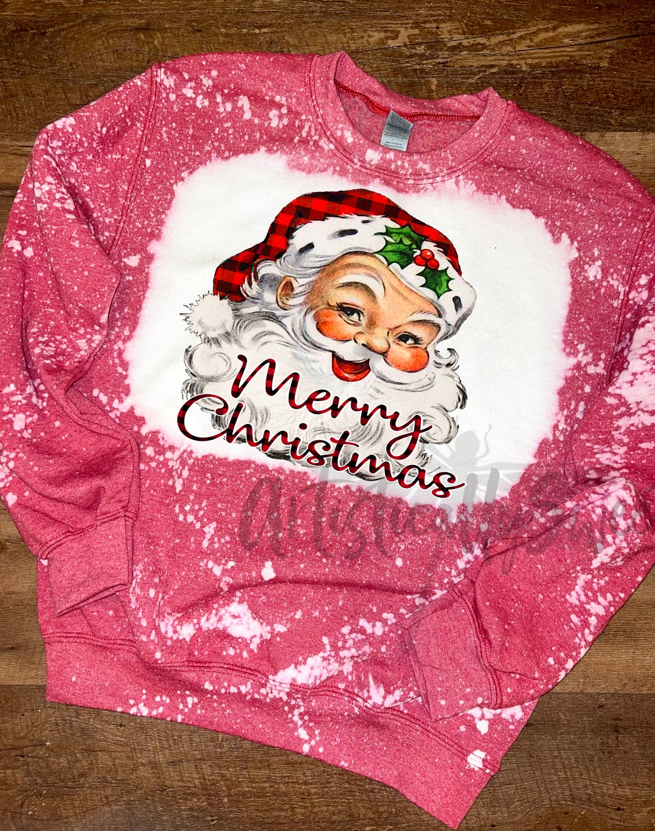 Santa Clause Bleached Sweatshirt