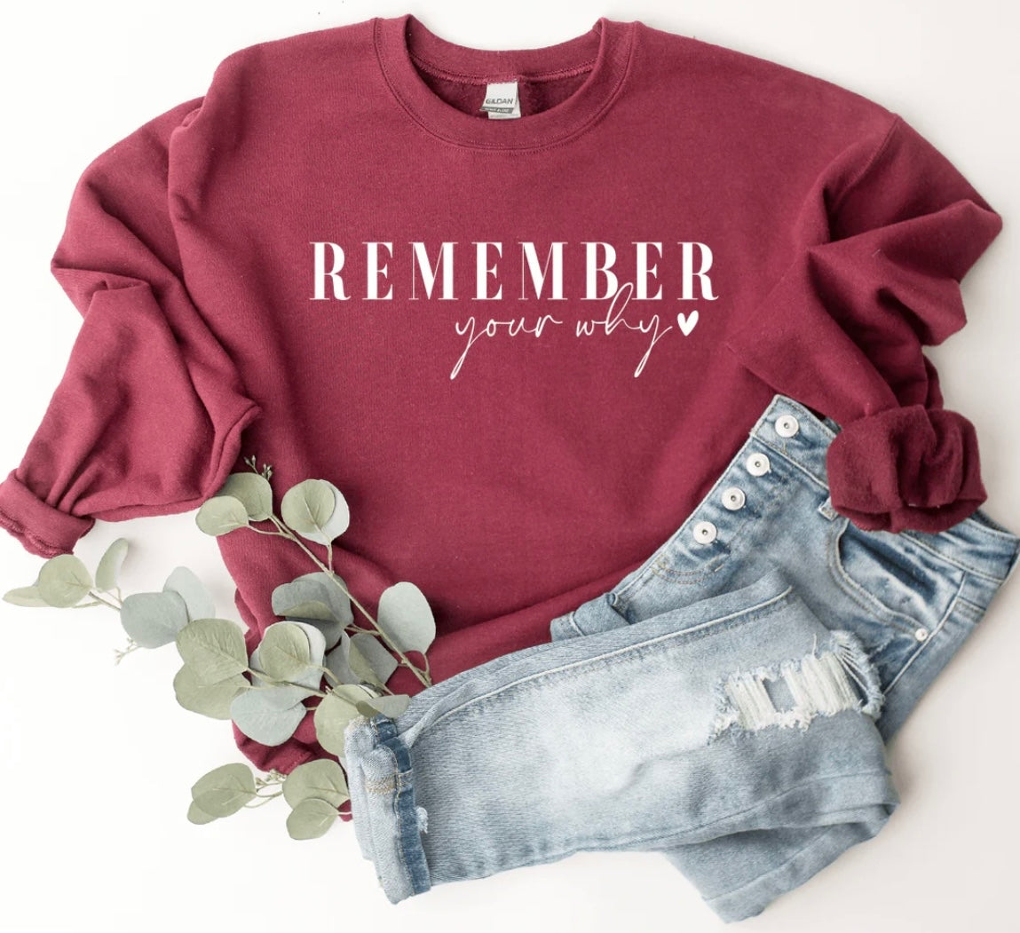 Remember Your Why Graphic Sweatshirt