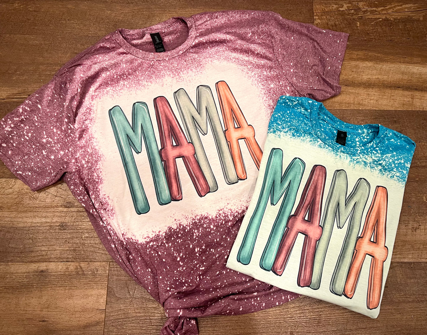 Watercolor “Name/Title” Bleach Tees