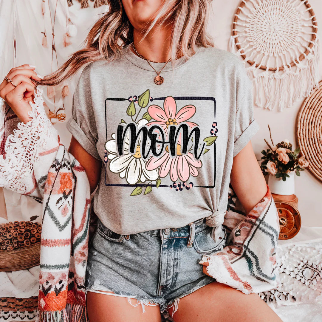 Floral Motherly Title Tees