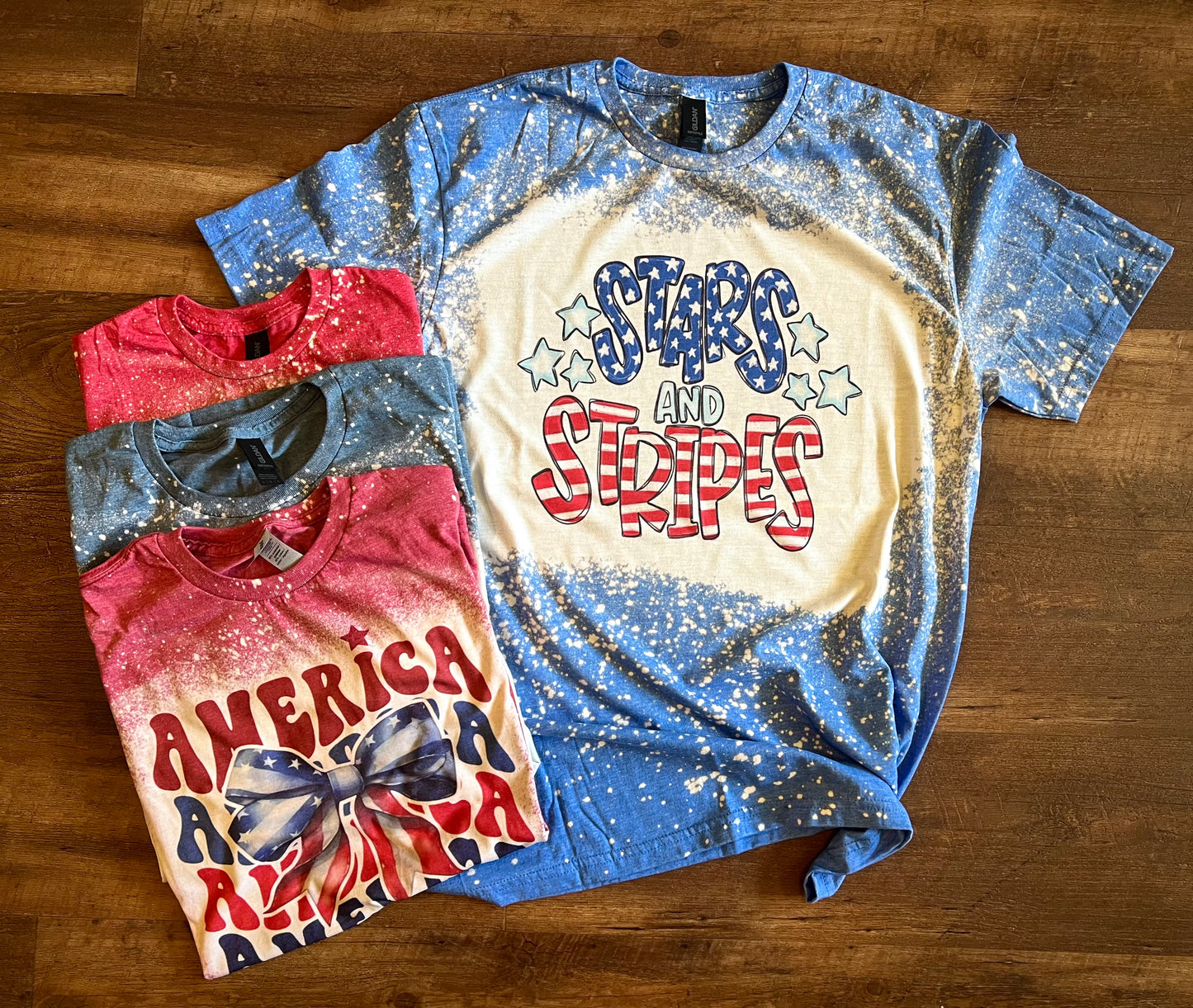 Stars & Stripes Bleached Tee