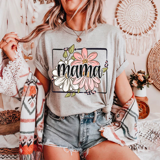 Floral Motherly Title Tees