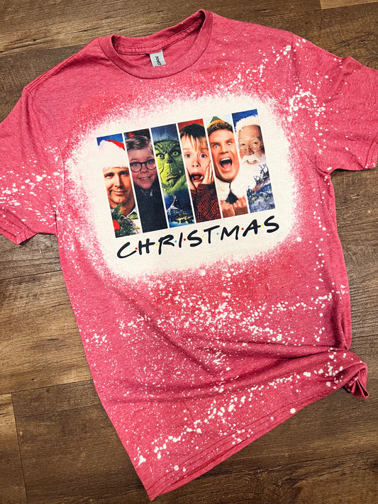 Christmas Characters Bleached Tee