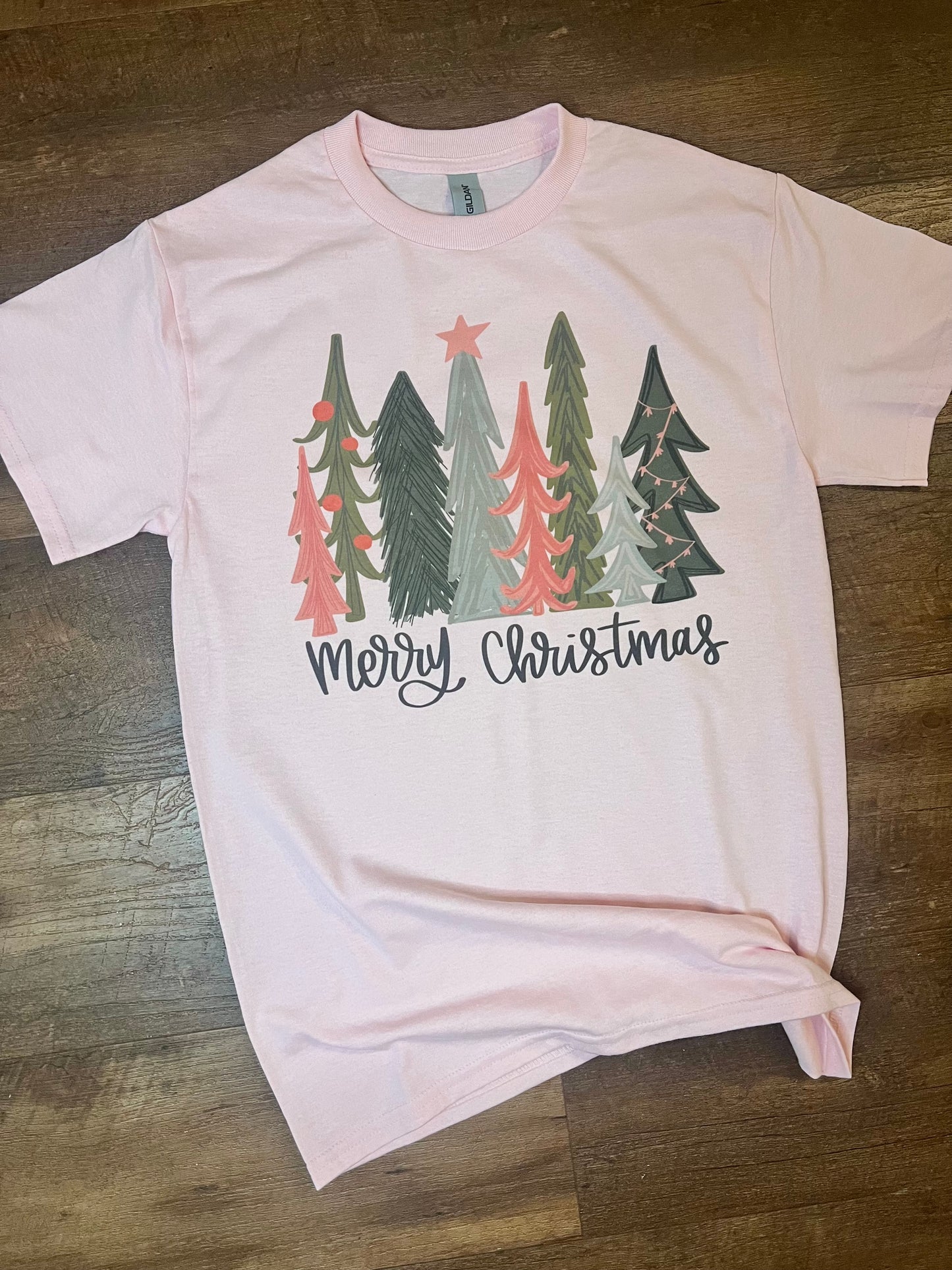 Merry Christmas Trees Graphic Tee