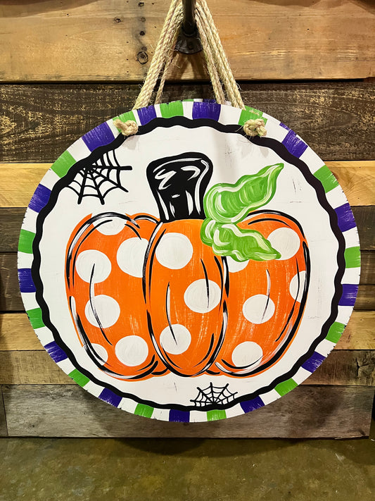 Halloween Pumpkin Door Hanger