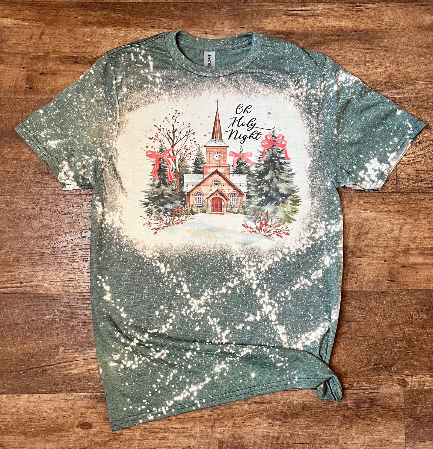 Oh Holy Night Bleached Tee