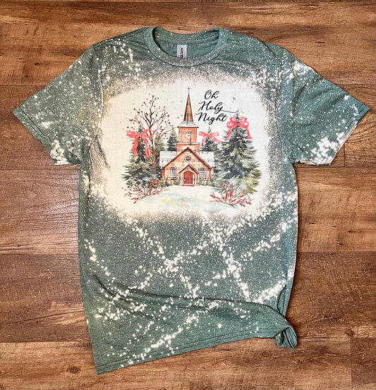 Oh Holy Night Bleached Tee