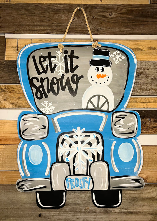 Let It Snow Truck Door Hanger