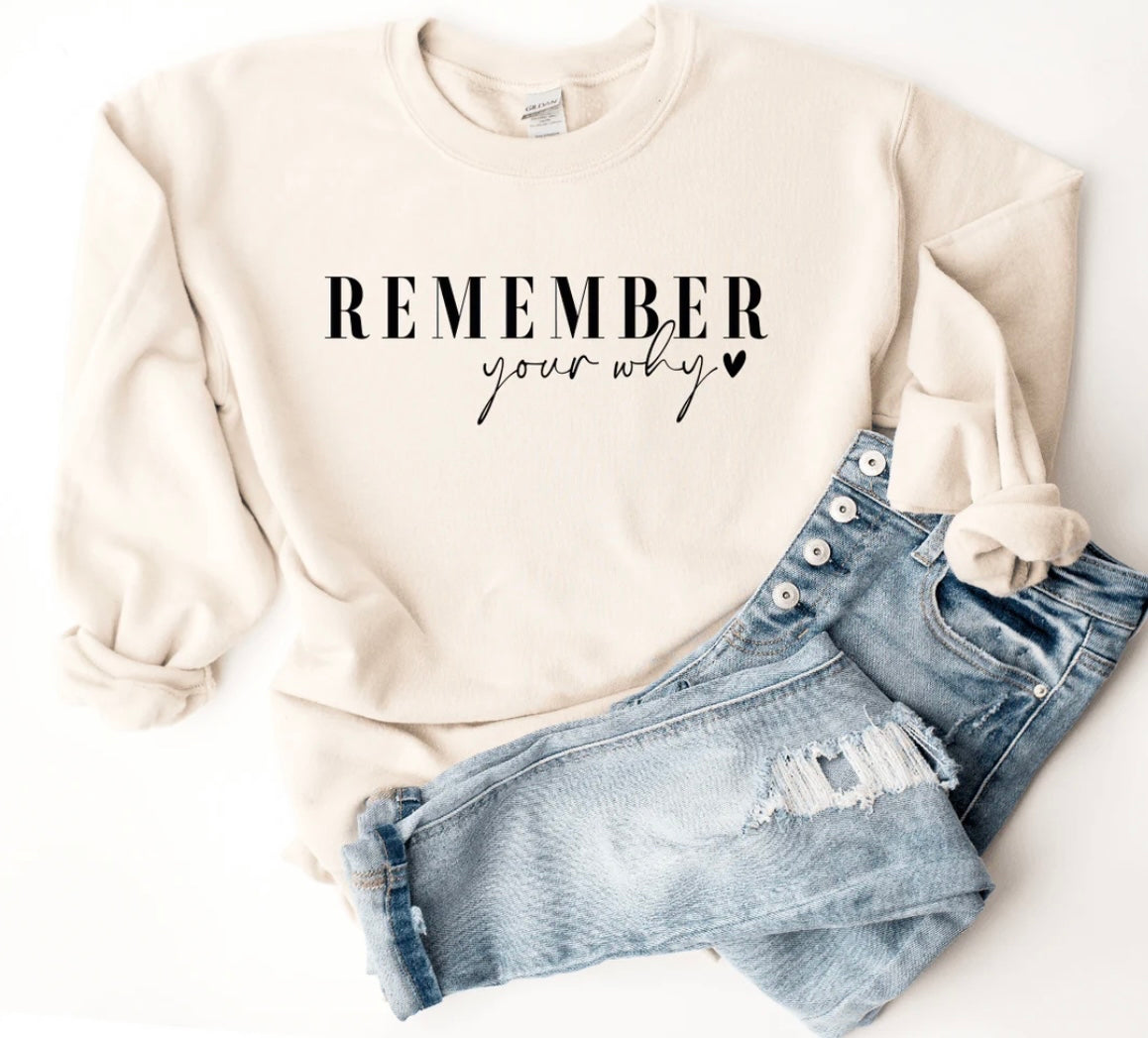 Remember Your Why Graphic Sweatshirt