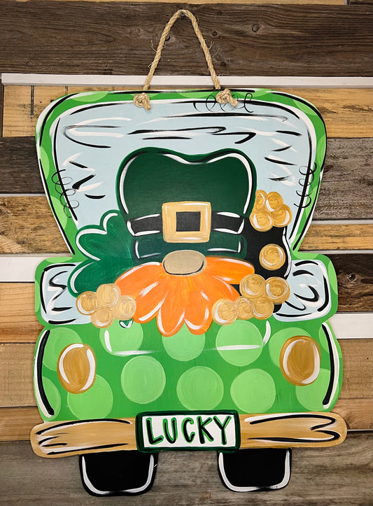 Lucky St. Patty’s Day Truck Door Hanger