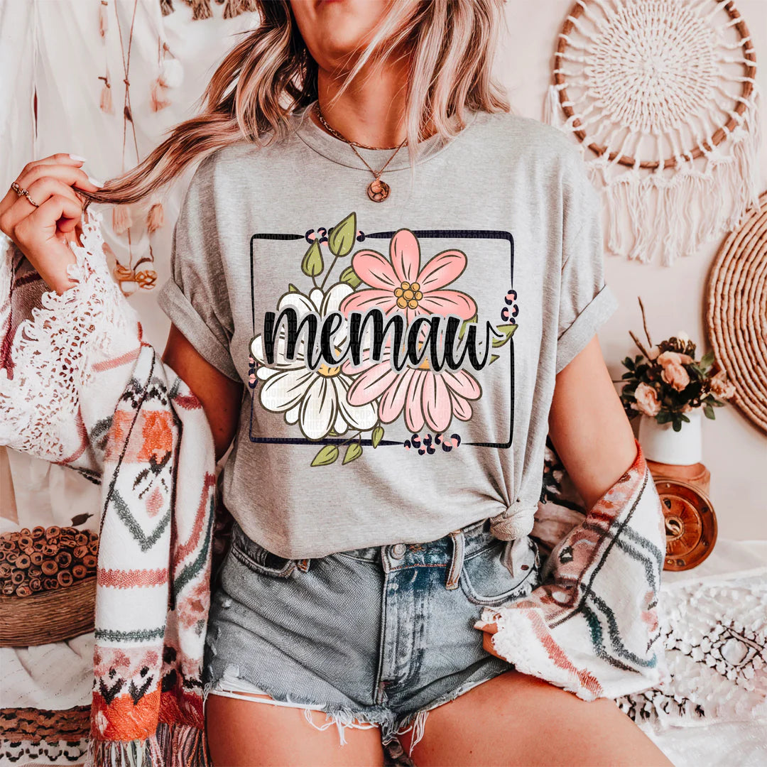 Floral Motherly Title Tees