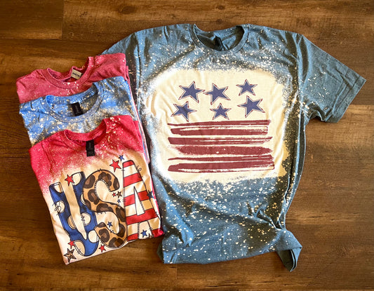 Vintage Stars/Stripes Bleached Tee