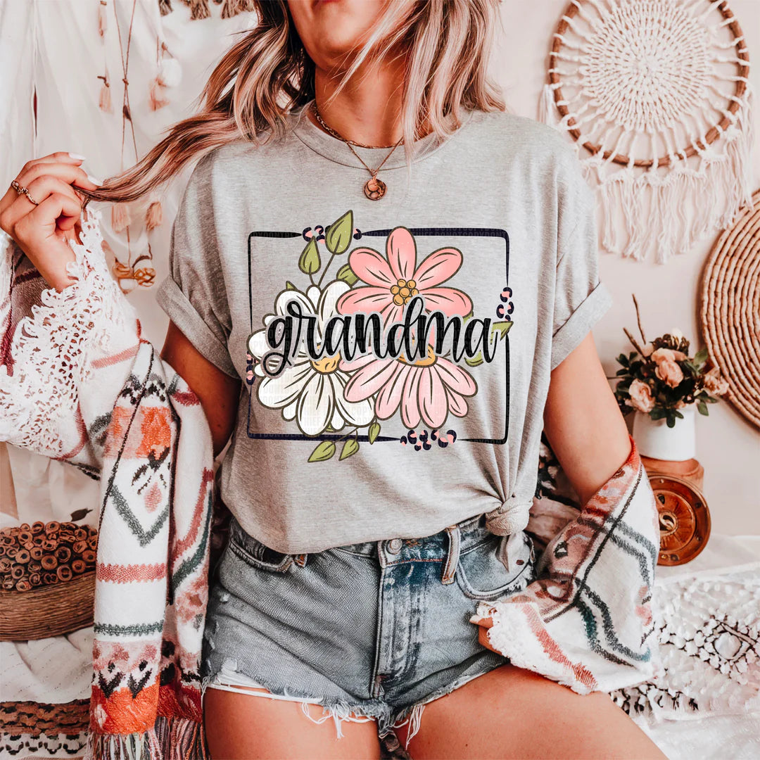 Floral Motherly Title Tees
