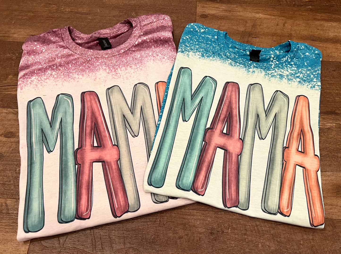 Watercolor “Name/Title” Bleach Tees