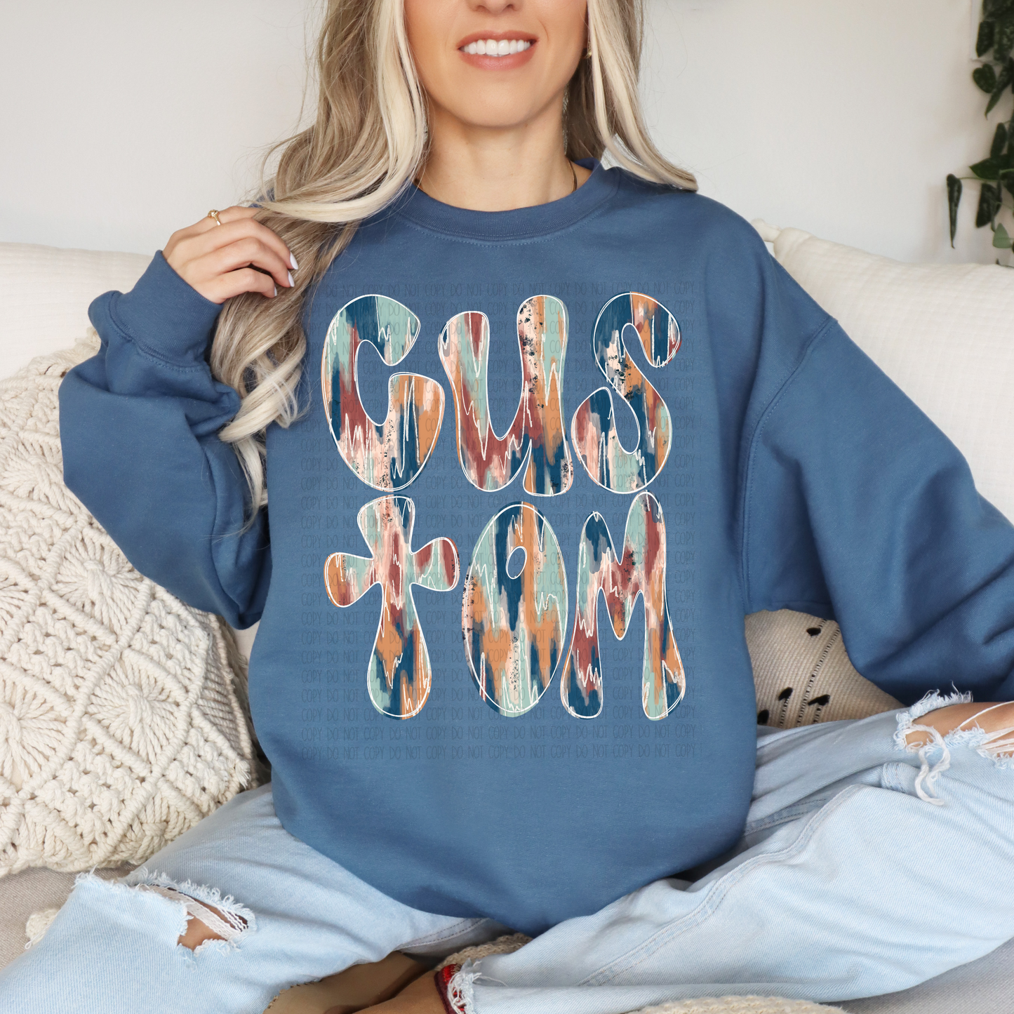 Teal Retro Mascot Sweatshirt