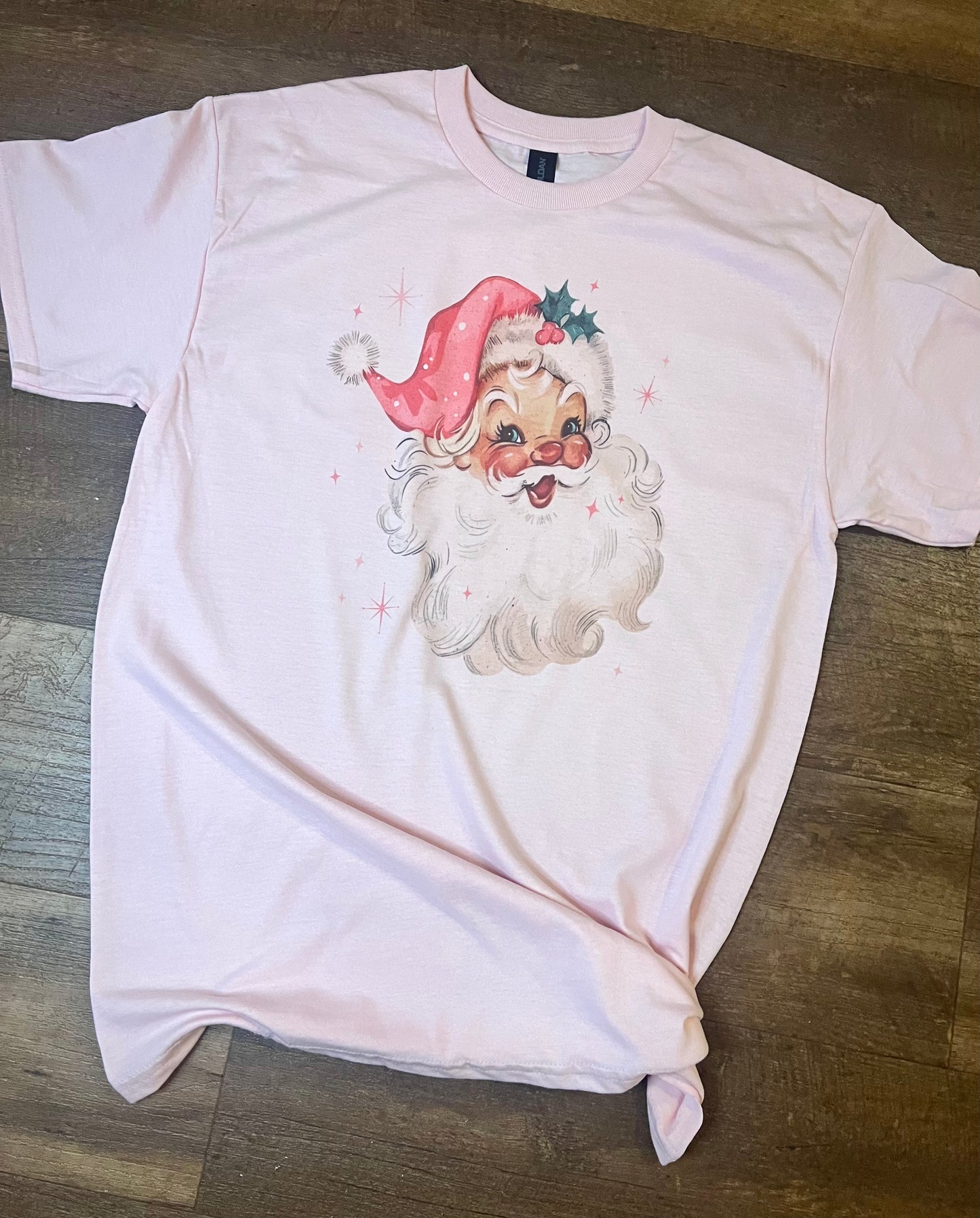 Pink Santa Graphic Tee