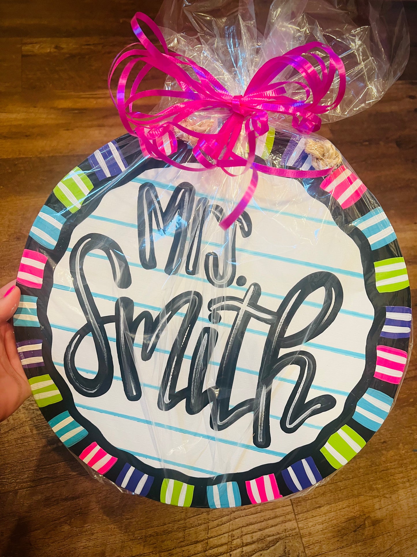 Mini Bright Teacher Sign