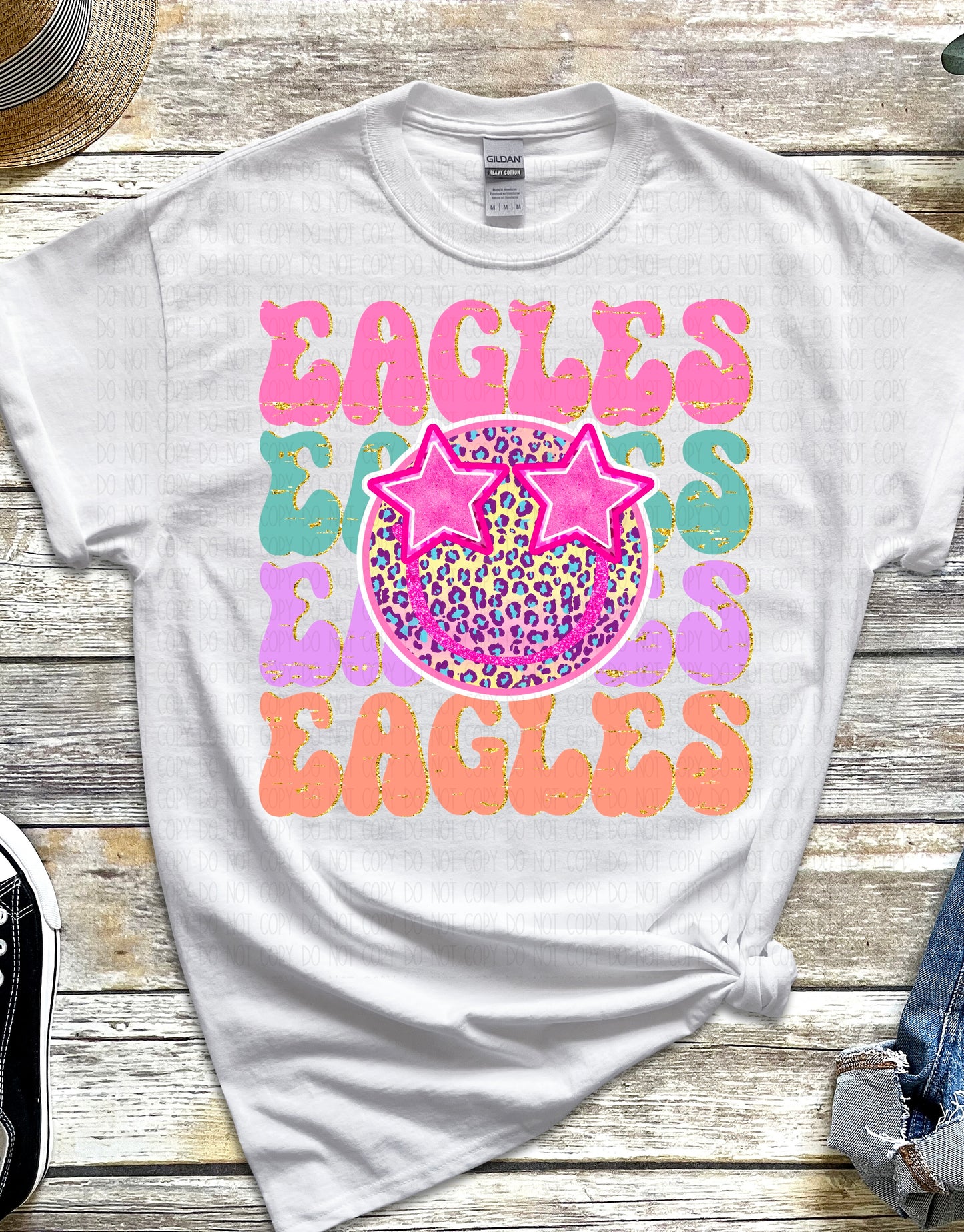 Pastel Groovy & Preppy Mascot Graphic Tee