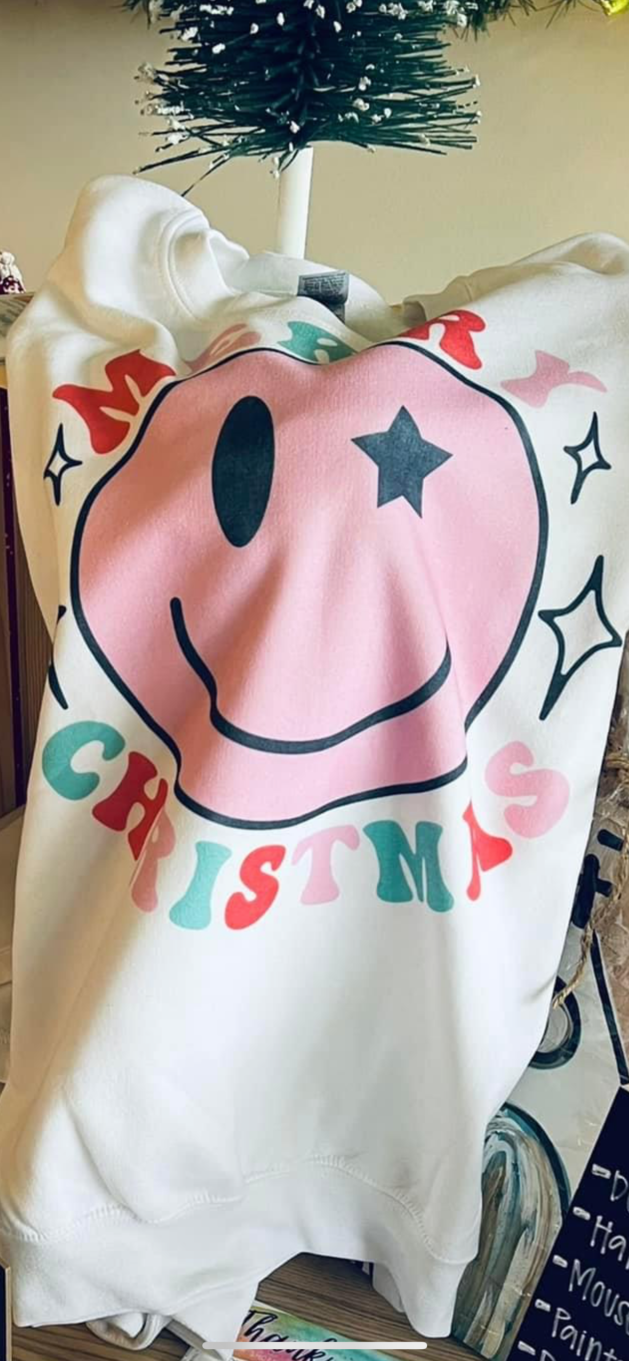 Smiley Merry Christmas Sweatshirt