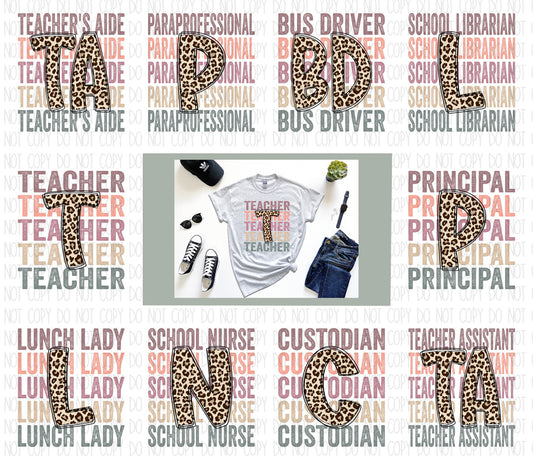 School Title Graphic Tees