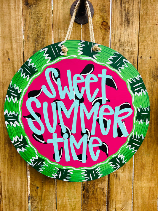 Sweet Summer Time Watermelon Circle