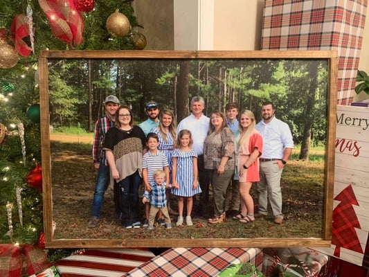 Rustic Stained Wood Framed Photo Pieces