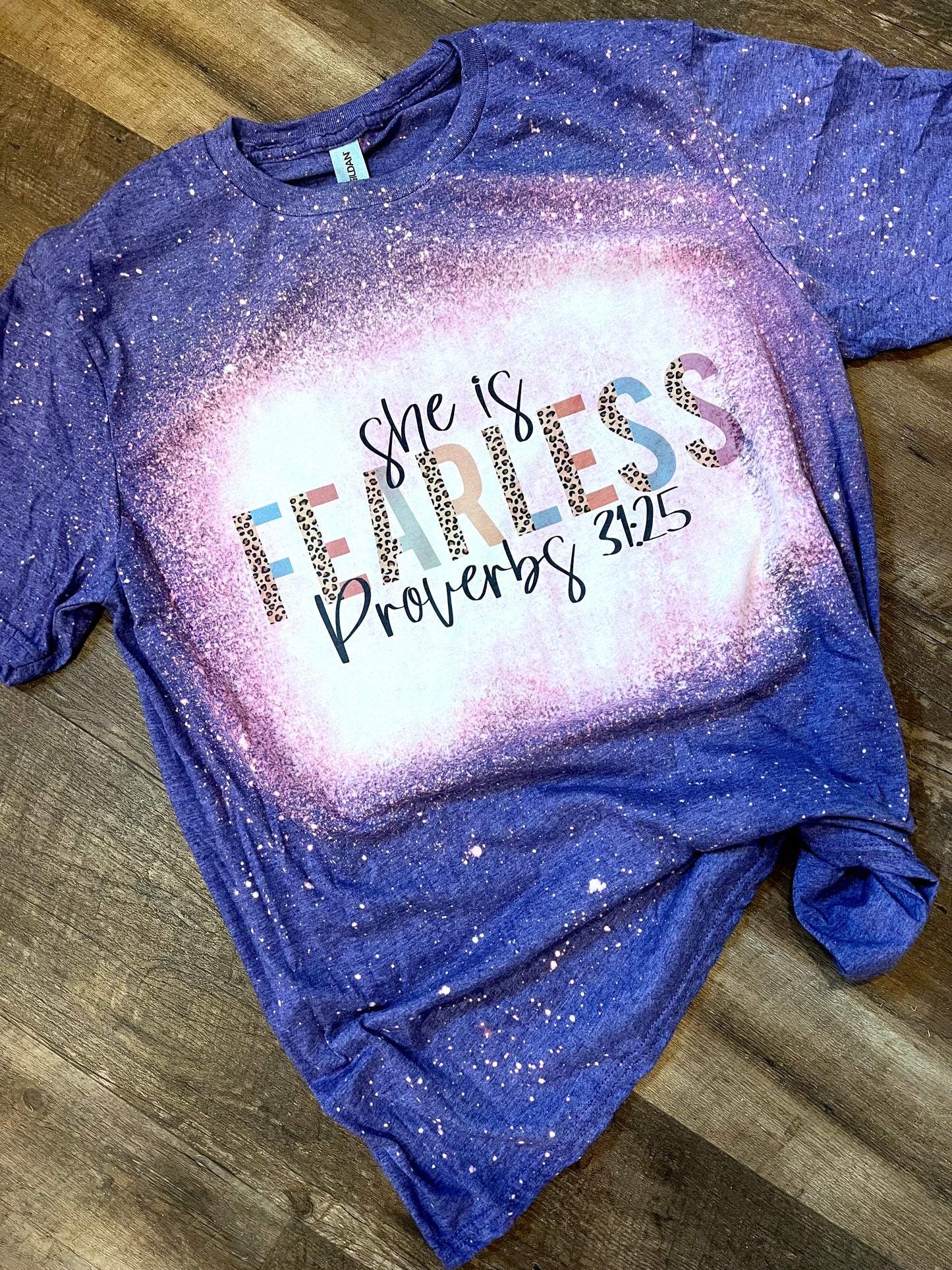 She is Fearless Bleached Tee