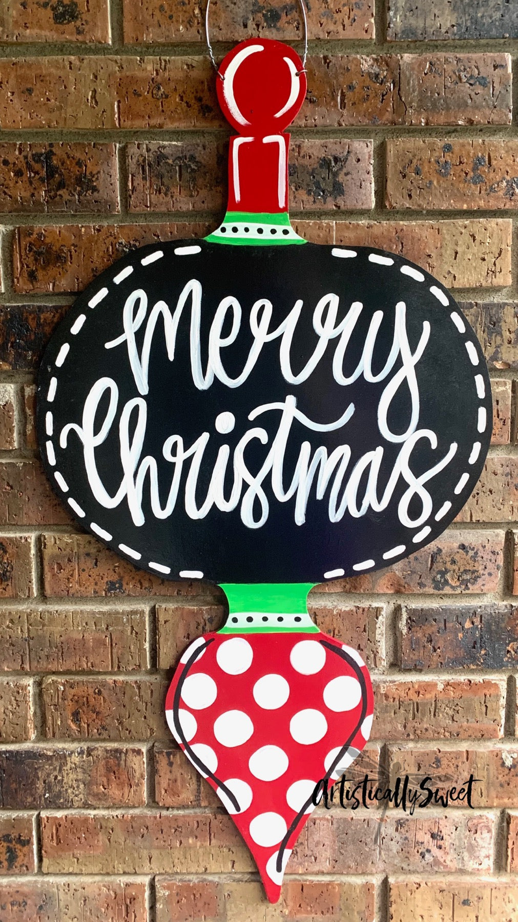 Large Merry Christmas Ornament