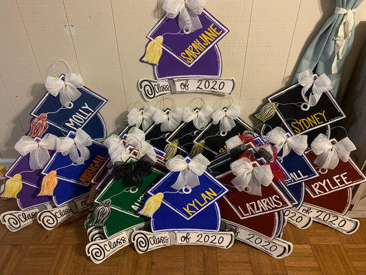 Graduation Cap+Diploma Senior Door Hanger