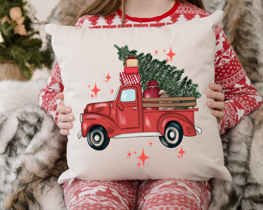 Christmas Truck Pillow