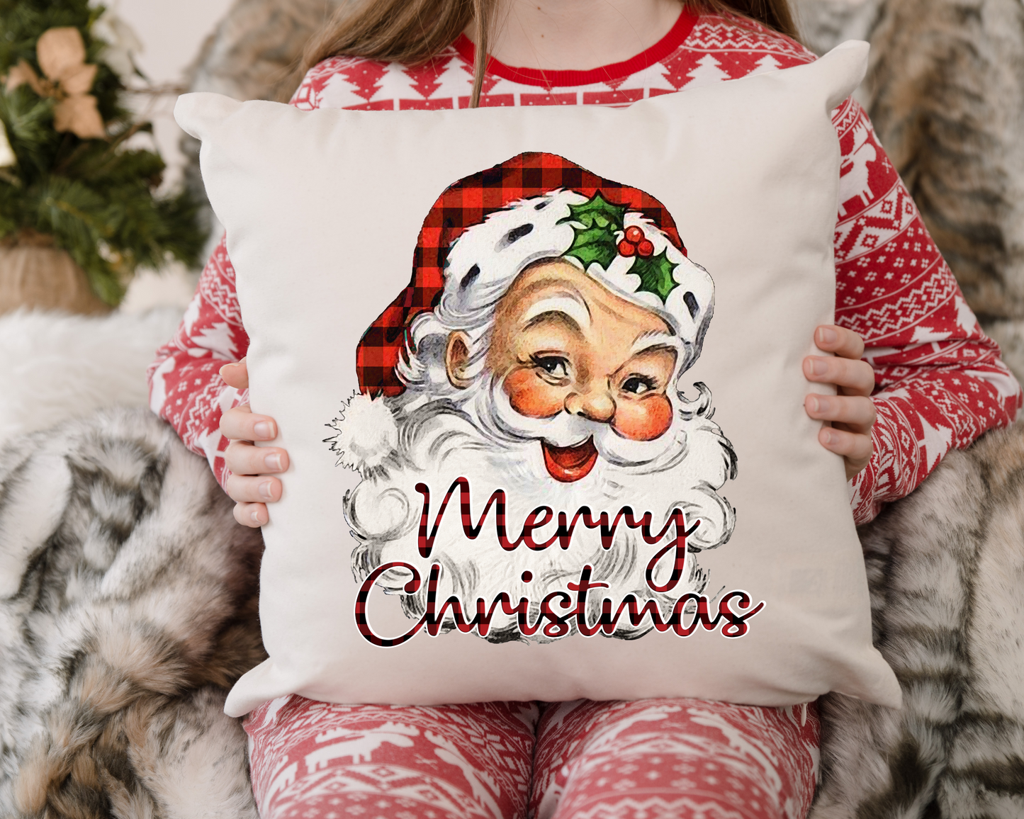 Merry Christmas Santa Pillow