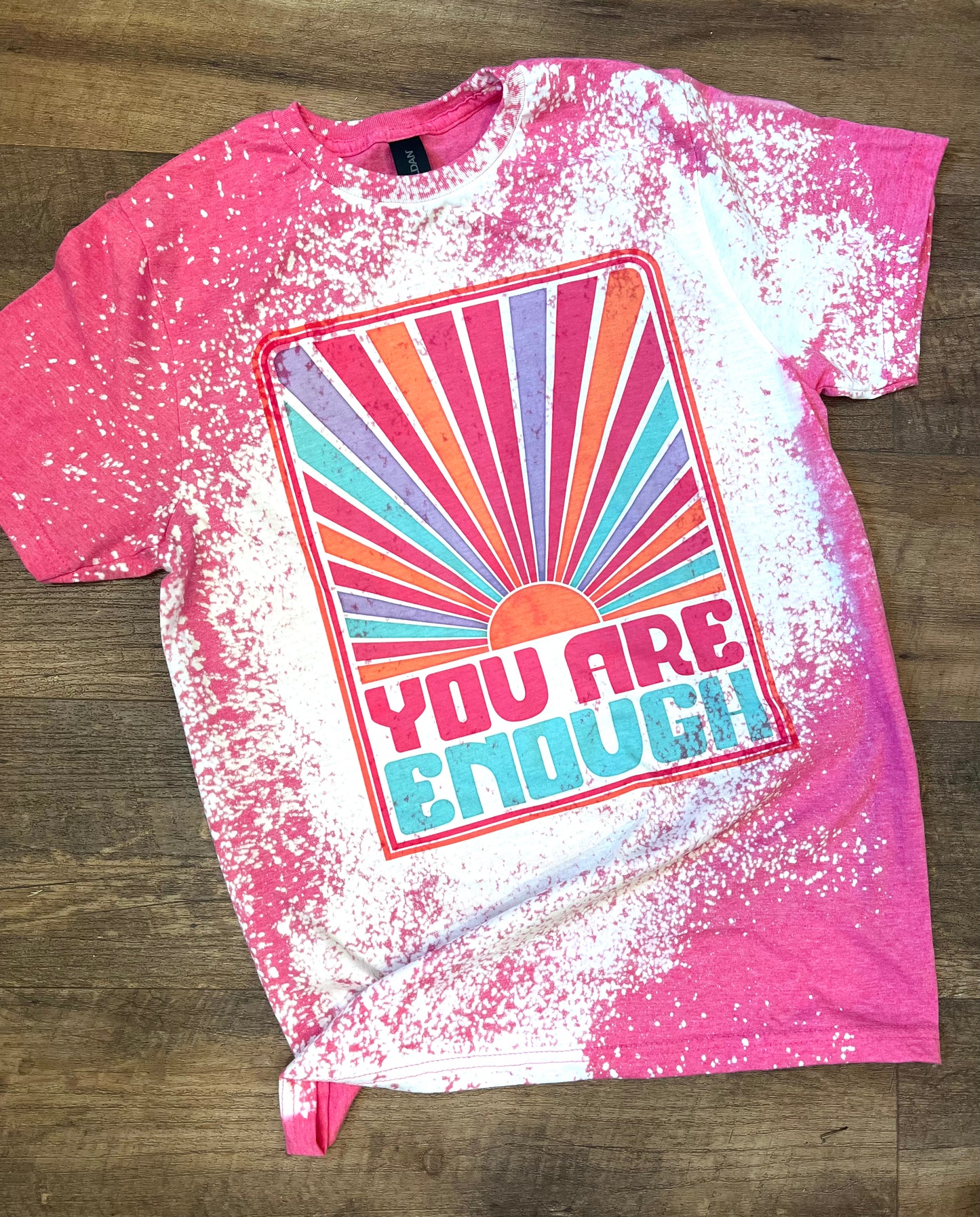 You Are Enough Bleached Graphic Tee