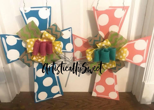 Polka Dot Cross Door Hanger