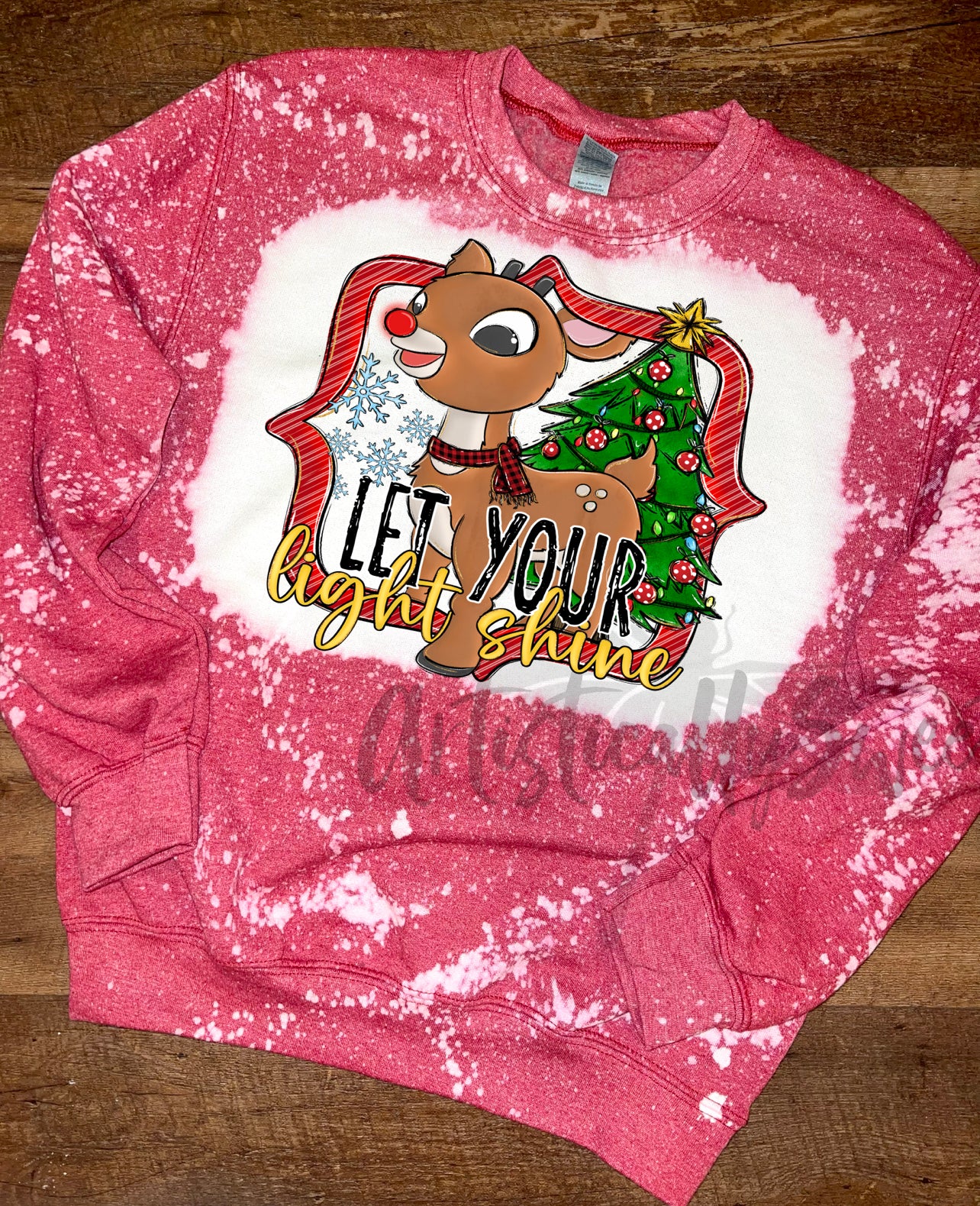 Let Your Light Shine Bleached Sweatshirt