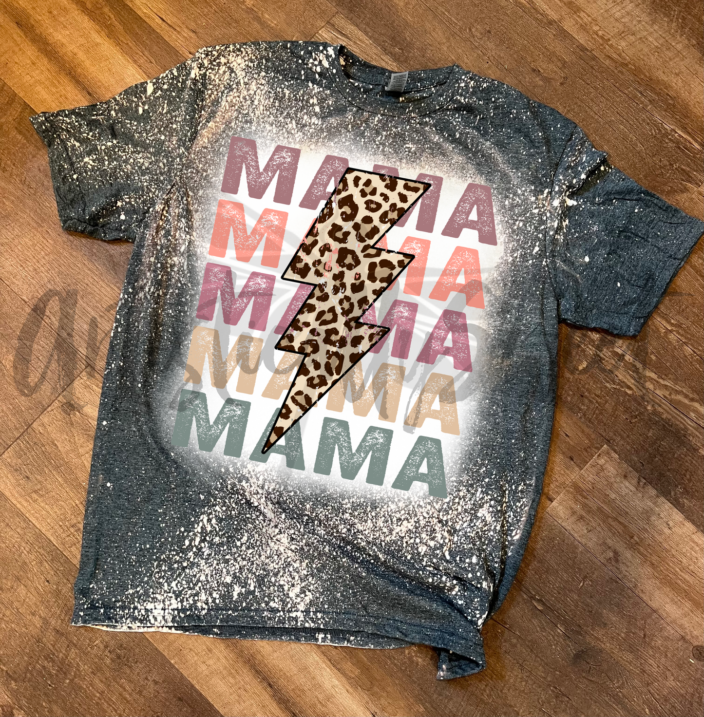 Leopard Bolt MAMA Comfy Tee