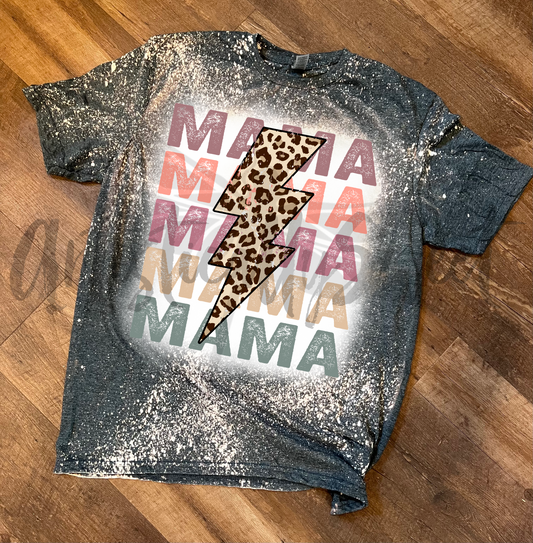 Leopard Bolt MAMA Comfy Tee