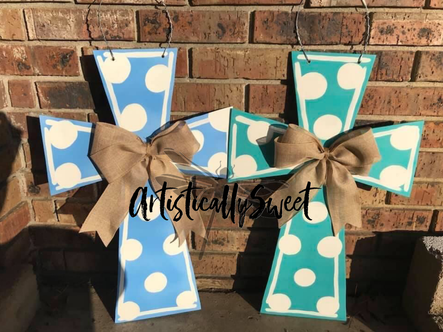 Polka Dot Cross Door Hanger