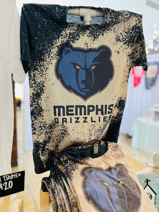 Grizzlies Bleached Graphic Tee