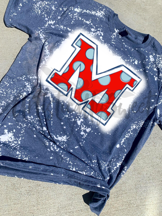 College Theme Bleached Comfy Tee