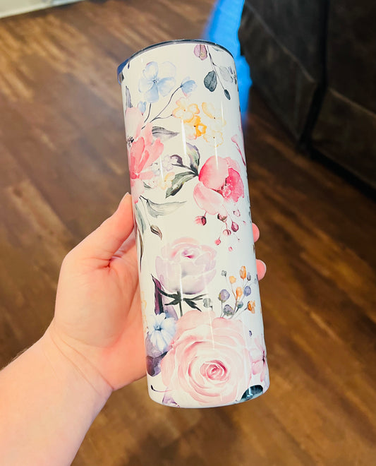 Pastel Floral 20oz Tumbler