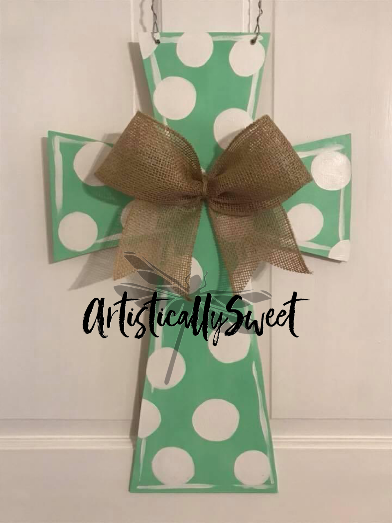 Polka Dot Cross Door Hanger